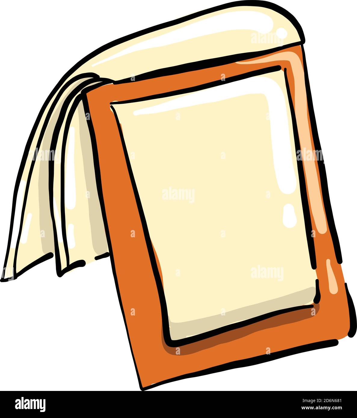 Folder for notes, illustration, vector on white background Stock Vector