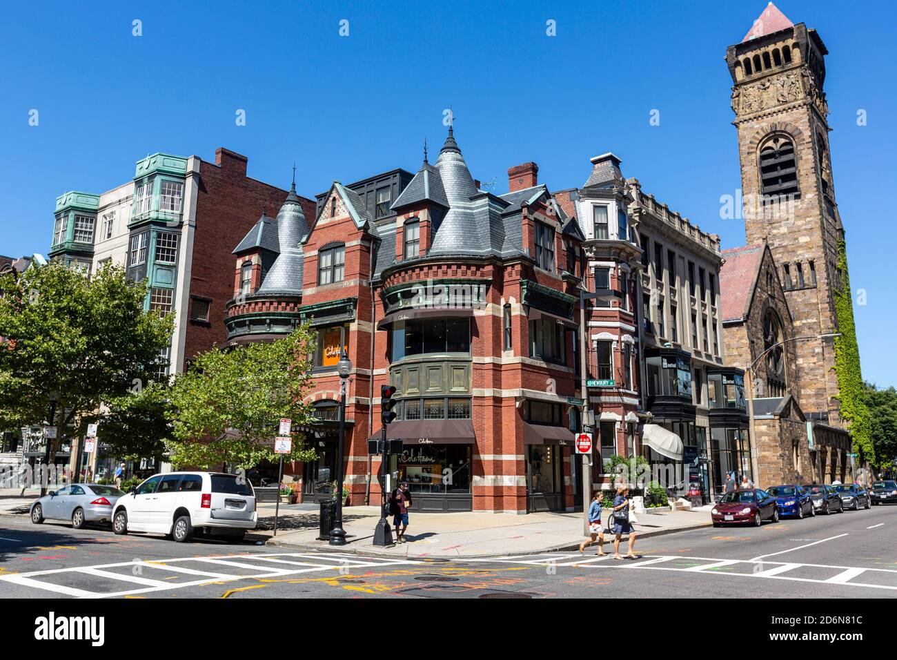 First Baptist Church of Boston from  Clarendon St, Boston, Massachusetts, USA Stock Photo