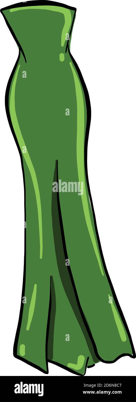 Model green dress Stock Vector Images - Alamy