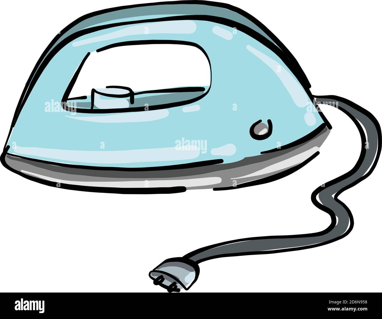 Blue iron, illustration, vector on white background Stock Vector Image ...