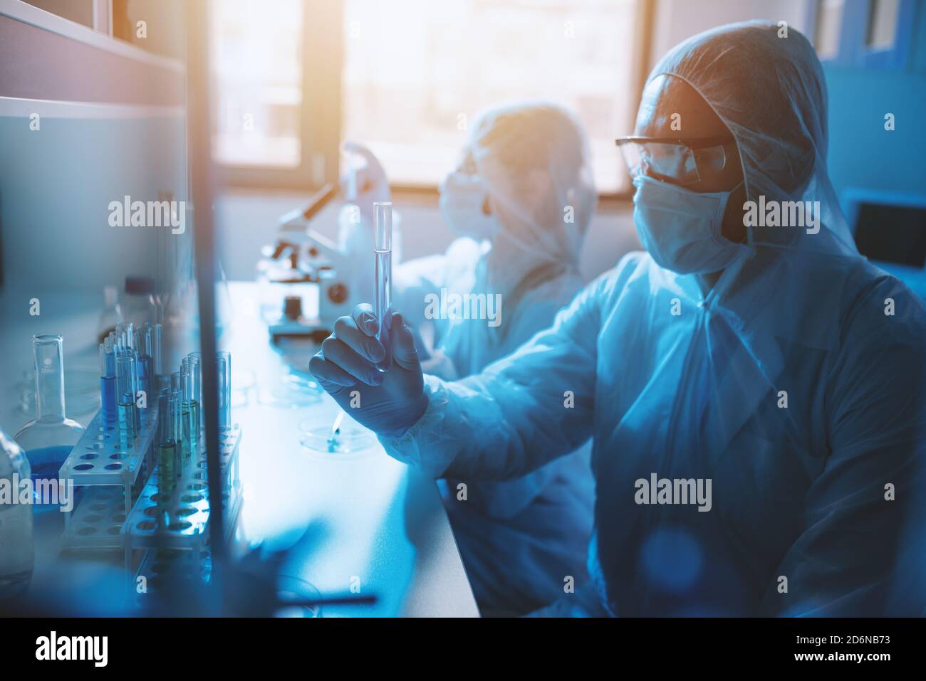 Medical science laboratory. Concept of virus and bacteria research Stock Photo