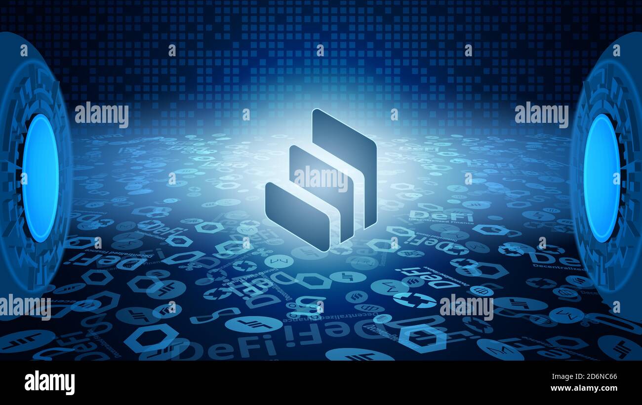 Compound COMP token symbol of the DeFi system shining in the rays of light.  Cryptocurrency logo icon. Decentralized finance programs. Vector EPS10  Stock Vector Image & Art - Alamy