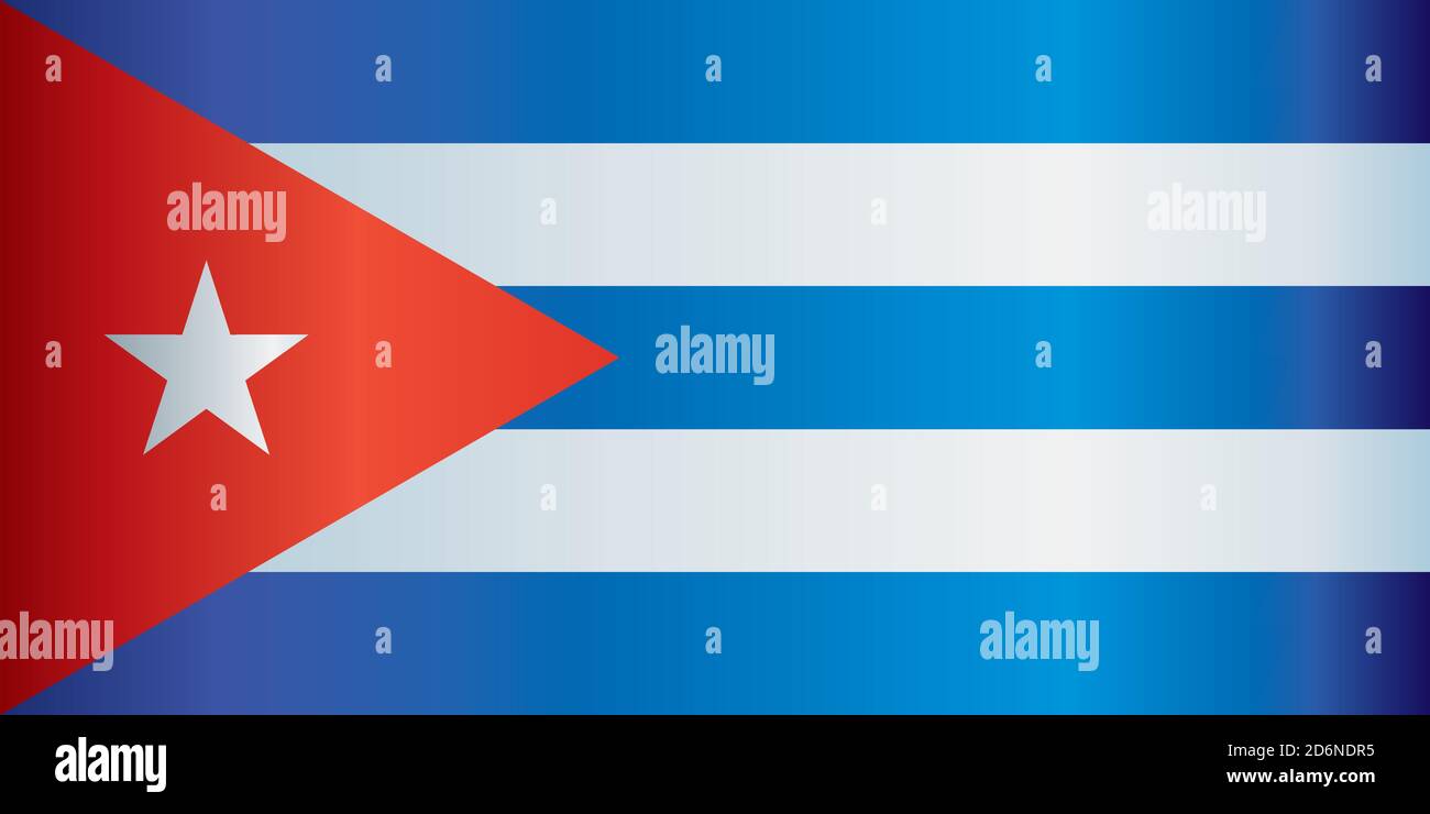 Flag of Cuba, Republic of Cuba. Bright, colorful vector illustration Stock Vector