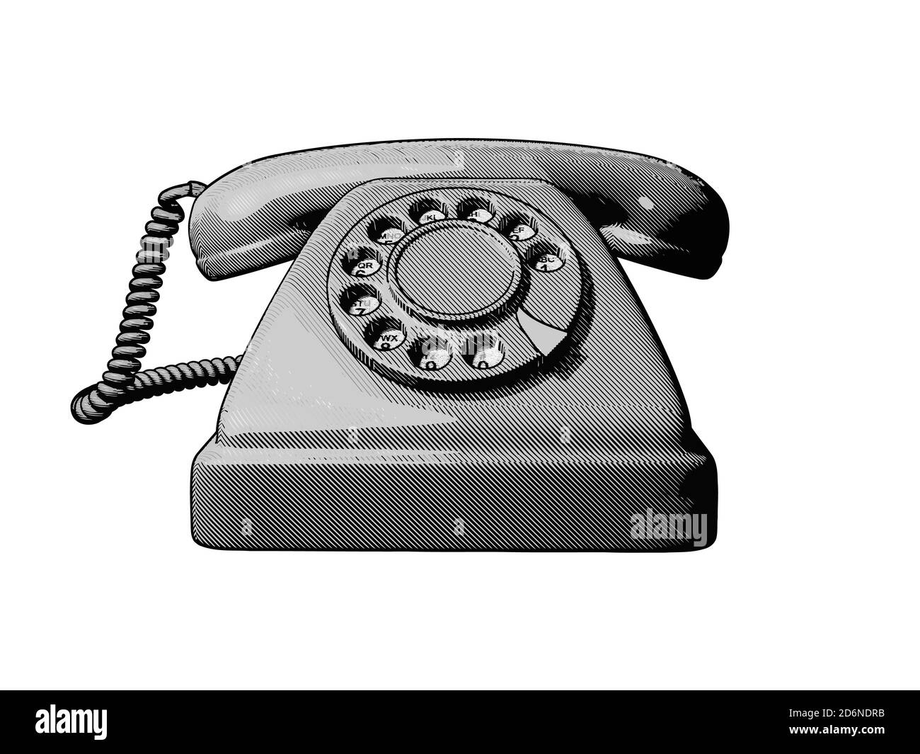 vintage telephone illustration