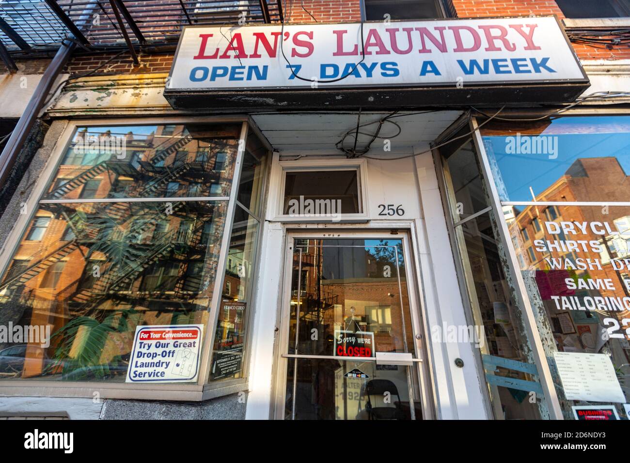 Lan's Laundry, Launderette, Boston, Massachusetts, USA Stock Photo Alamy