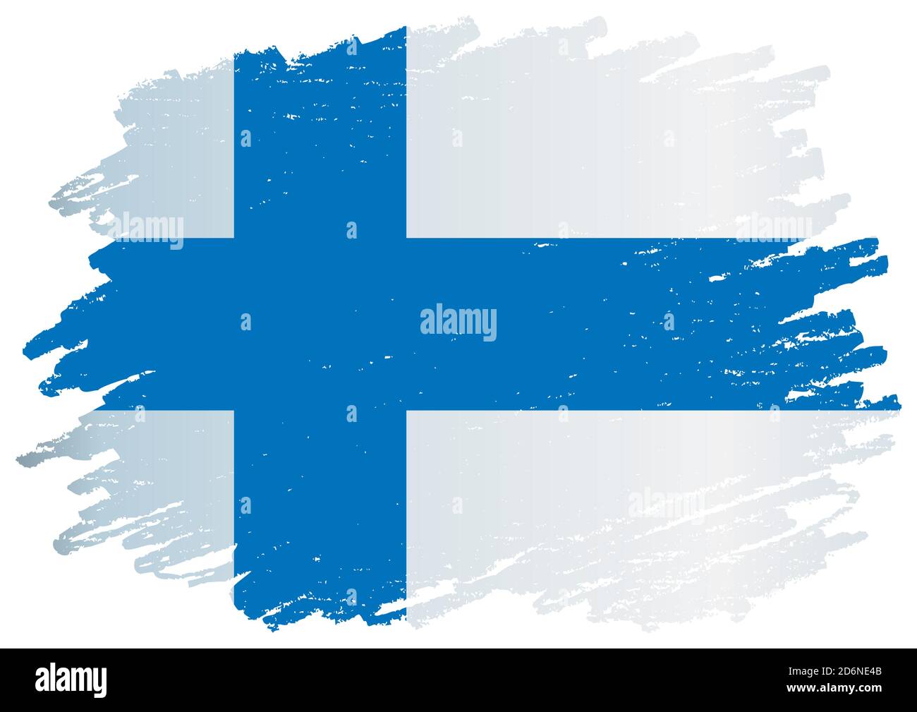 Flag of Finland, Republic of Finland. Bright, colorful vector illustration Stock Vector