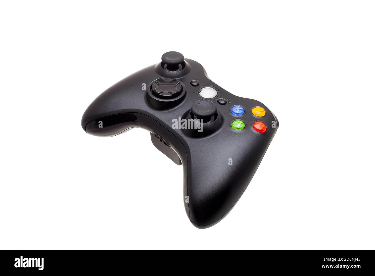 game remote gamepad with buttons and analog control of video games,  entertainment device wireless joystick isolated on white background side  view, nob Stock Photo - Alamy