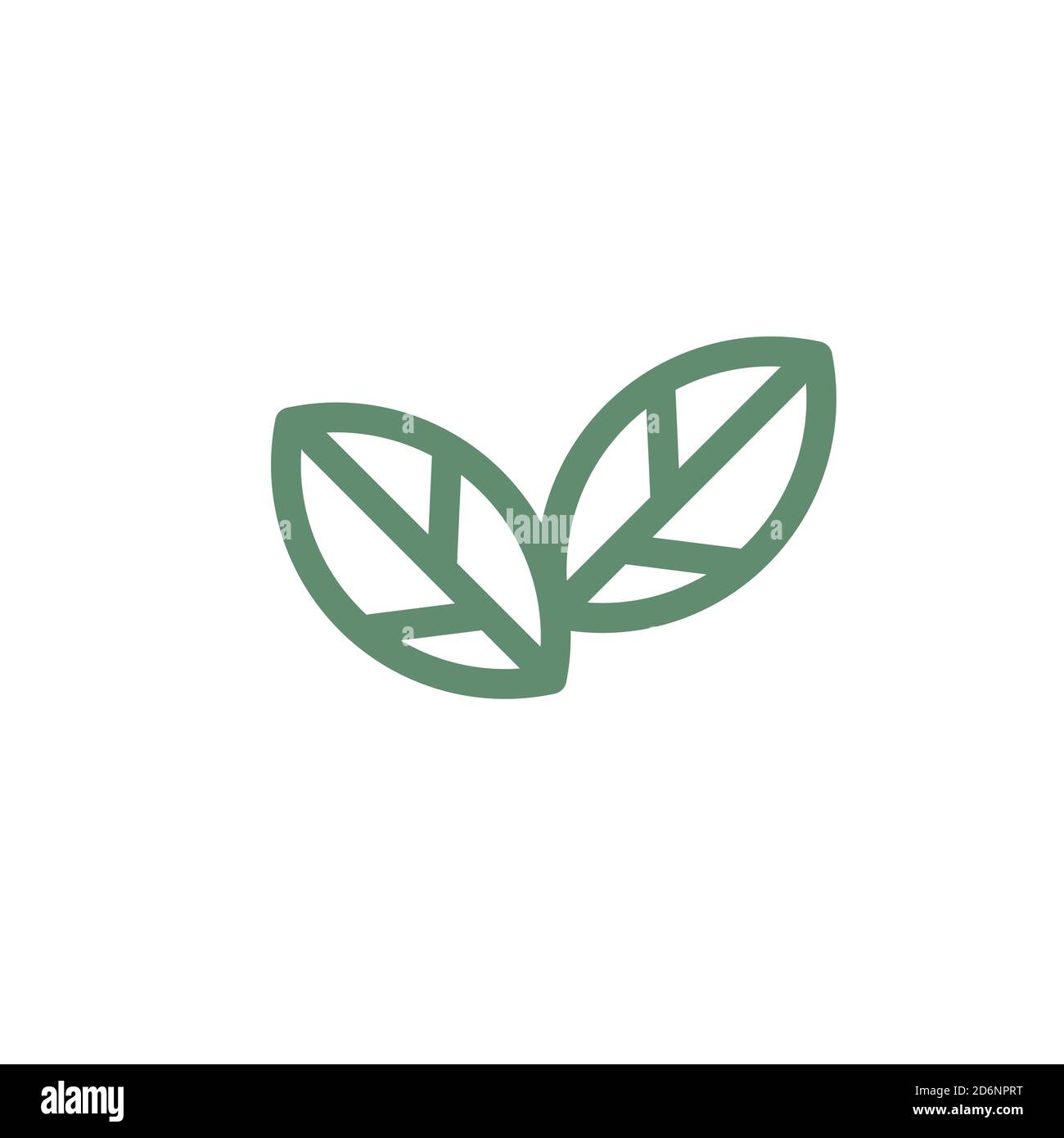 Eco icon green pair of leaves. Leaf icon. Stock vector illustration ...