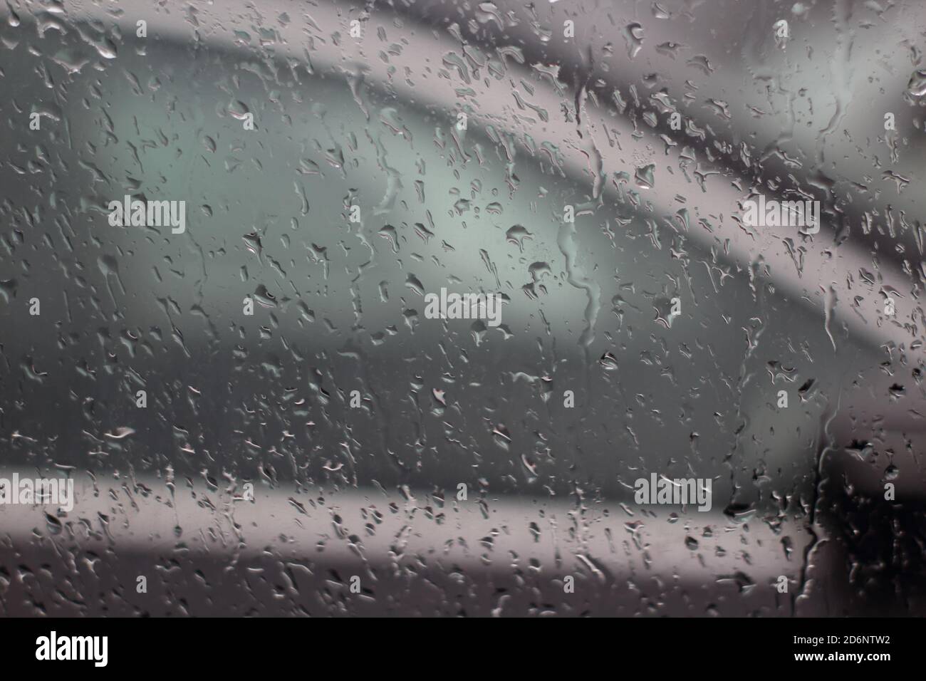 Car window cleaner close-up on blurred wet windshield background on sunny  day Stock Photo - Alamy