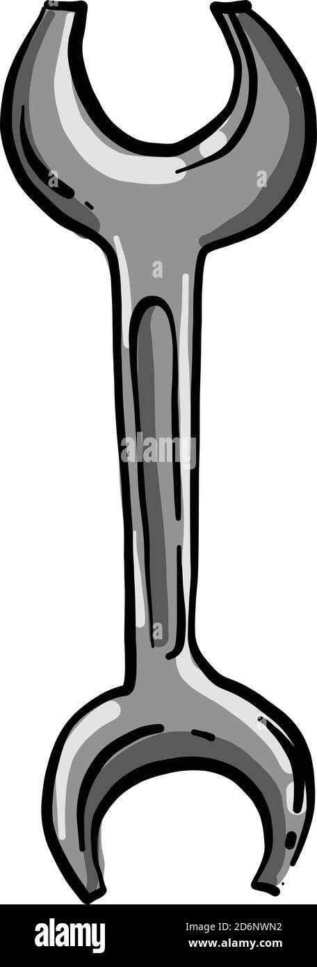 Screw opener, illustration, vector on white background Stock Vector