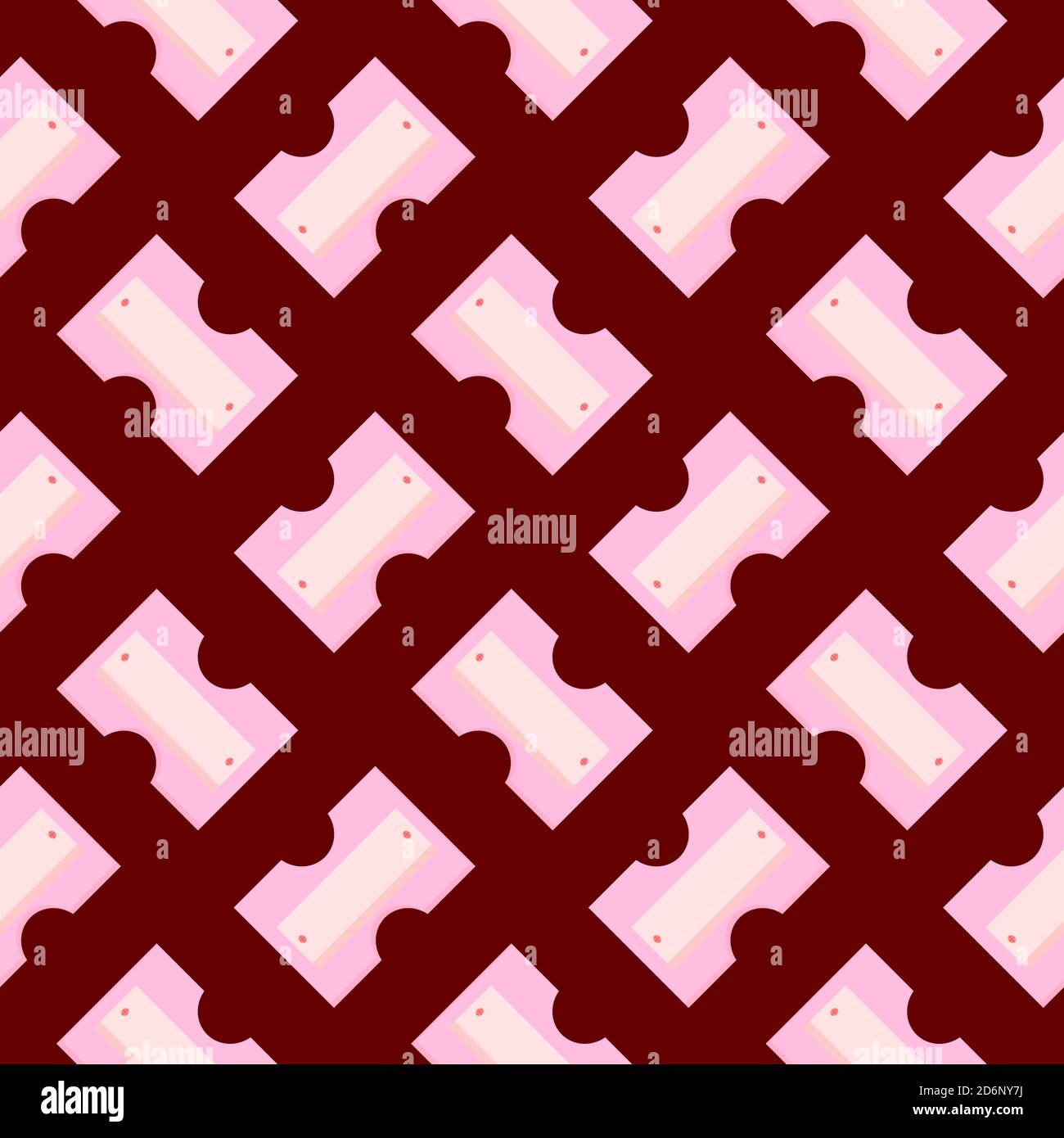 Pencils sharpener, seamless pattern on dark red background. Stock Vector