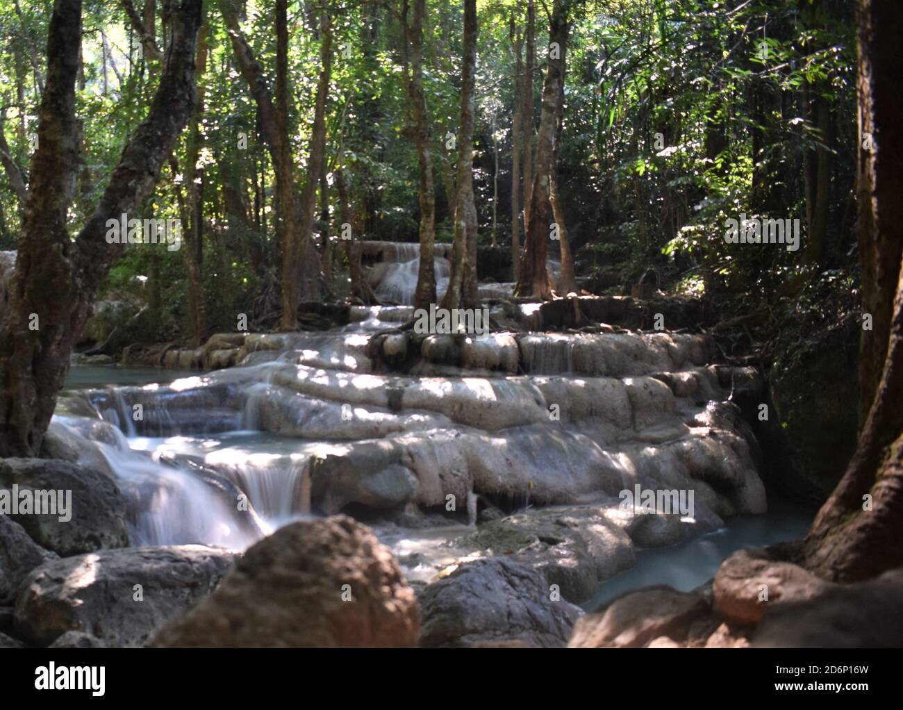 Erawan Nationalpark in Thailand Stock Photo