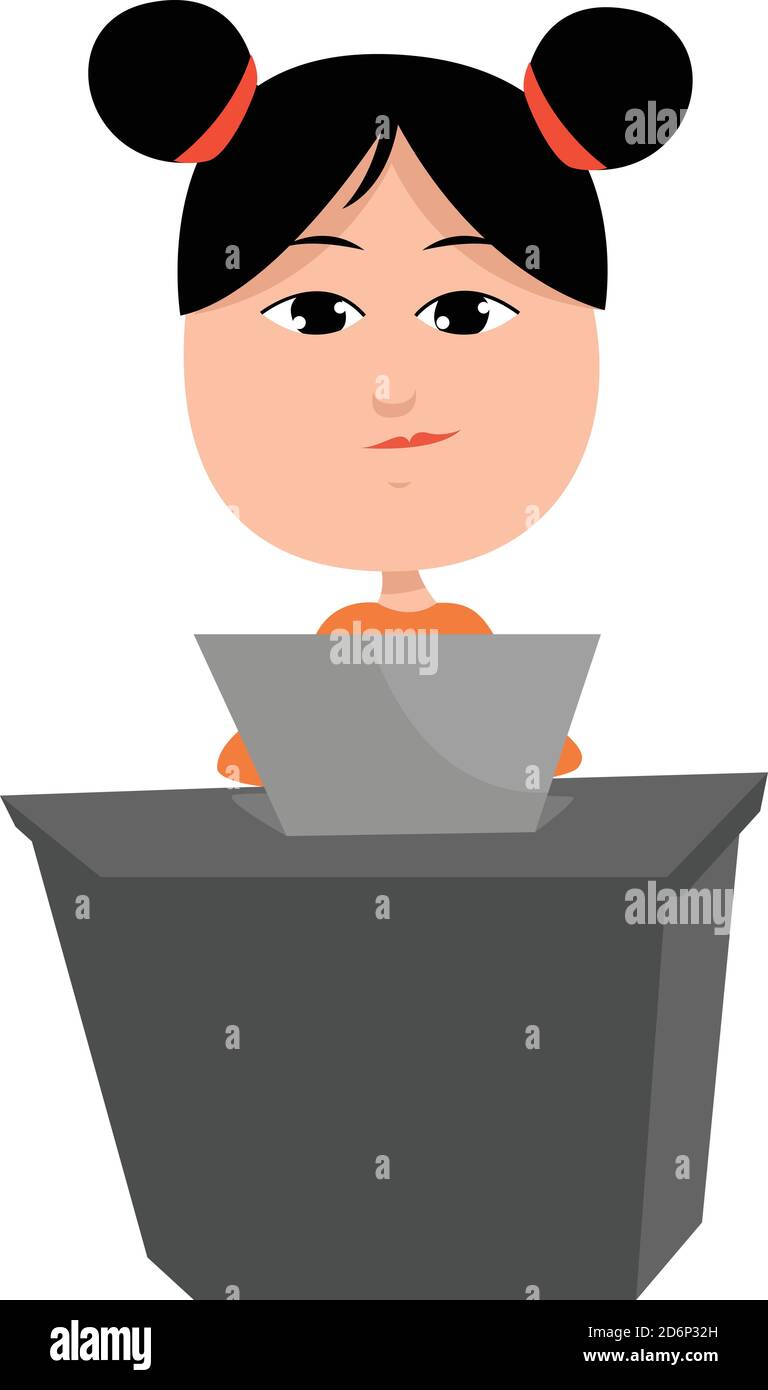 Working hours, illustration, vector on white background Stock Vector
