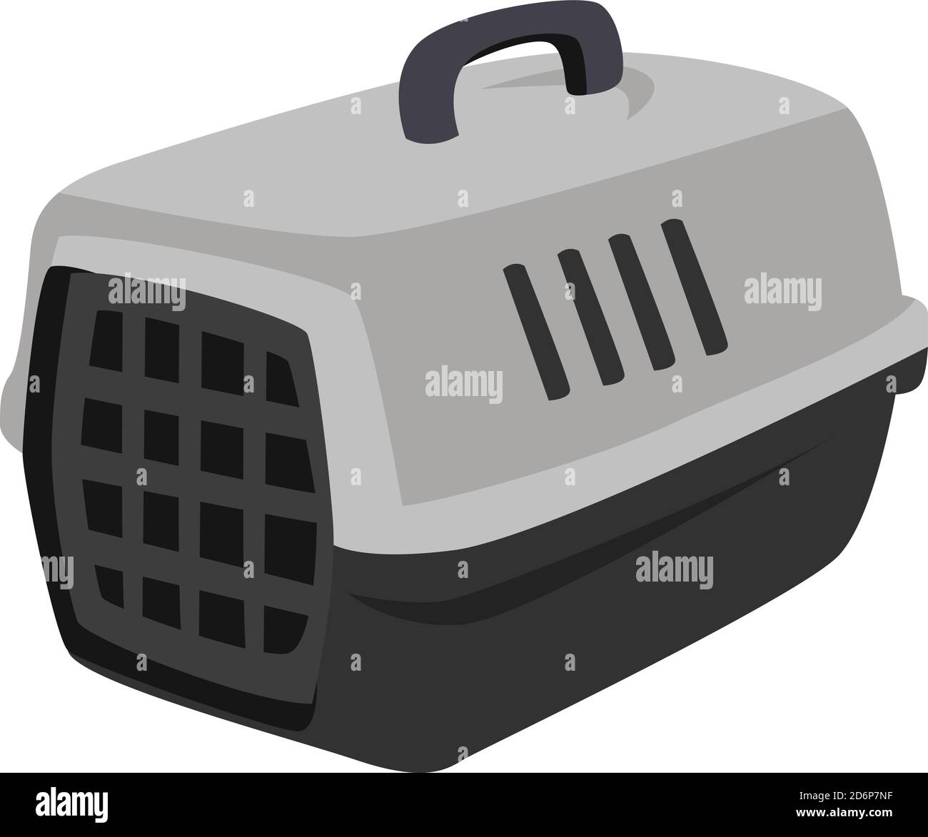 Cat carrier, illustration, vector on white background Stock Vector