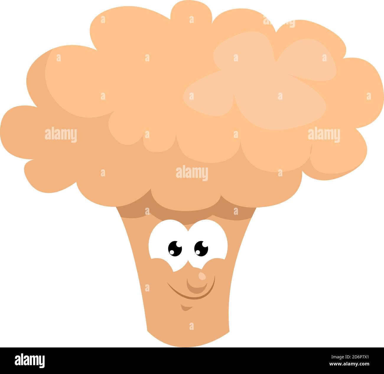 Small cauliflower, illustration, vector on white background. Stock Vector