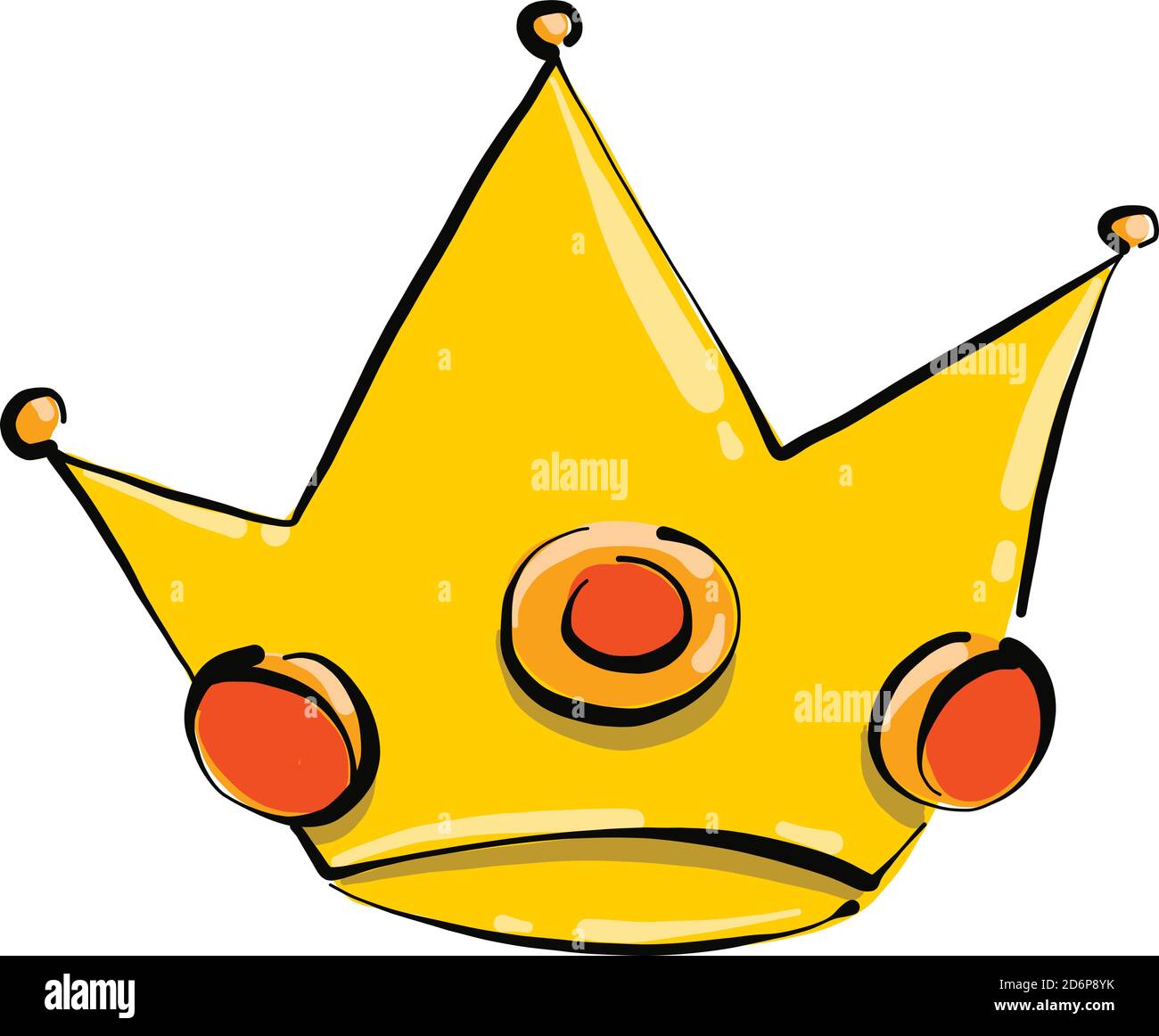 Pretty crown, illustration, vector on white background. Stock Vector