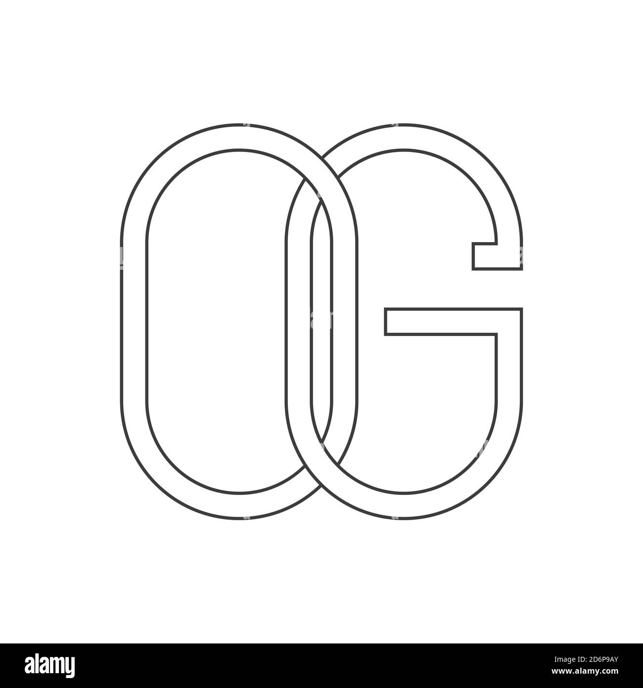 Initial letter go logo or og logo vector design template Stock Vector ...