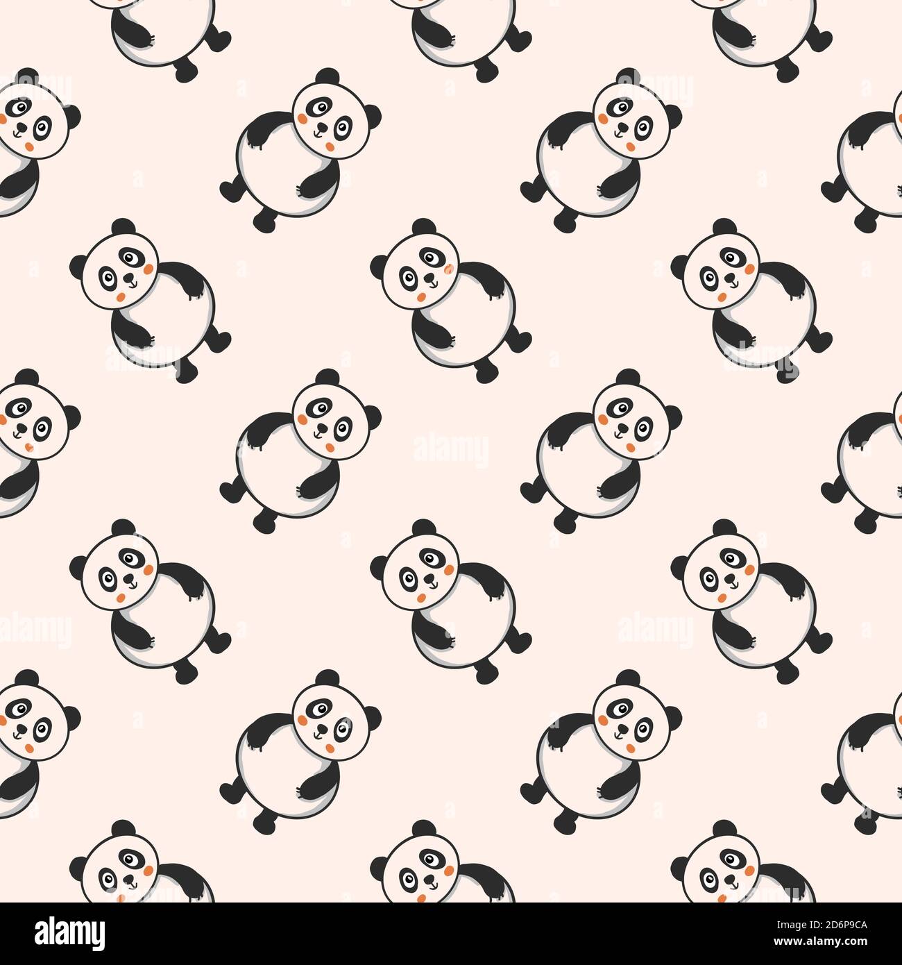 Pink Panda Pattern Baby panda,seamless pattern on pink background Stock Vector Image & Art ...