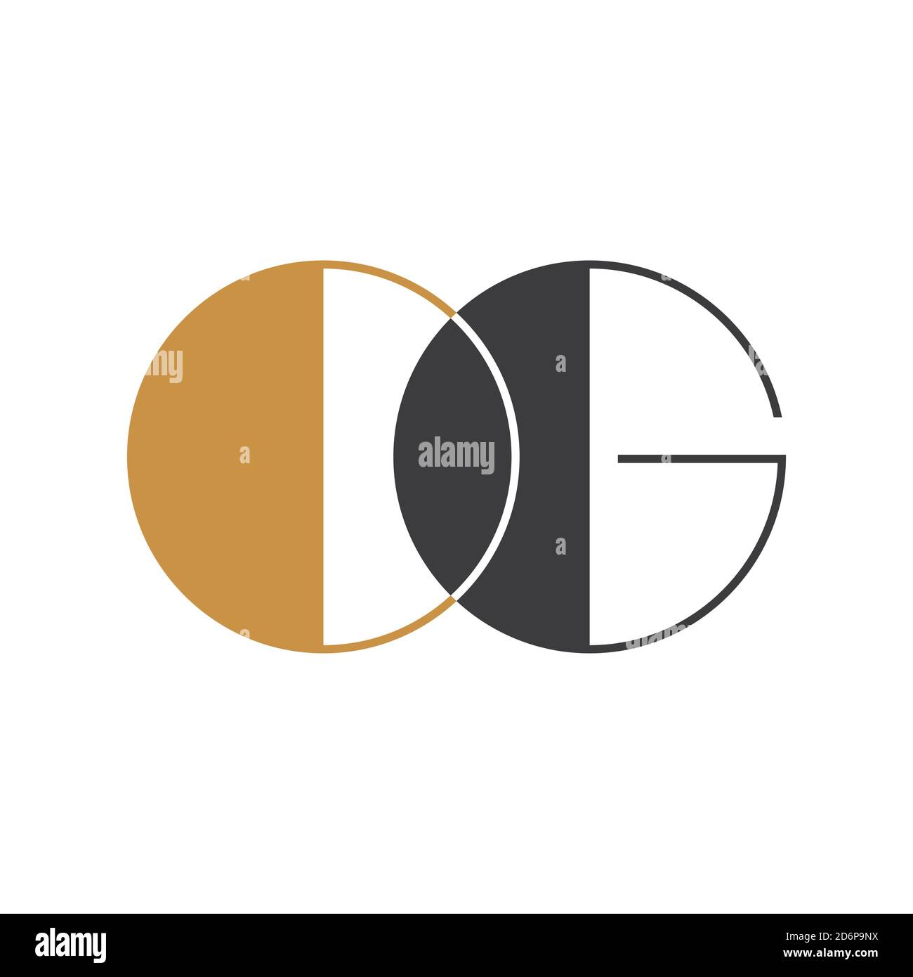 Initial letter go logo or og logo vector design template Stock Vector ...