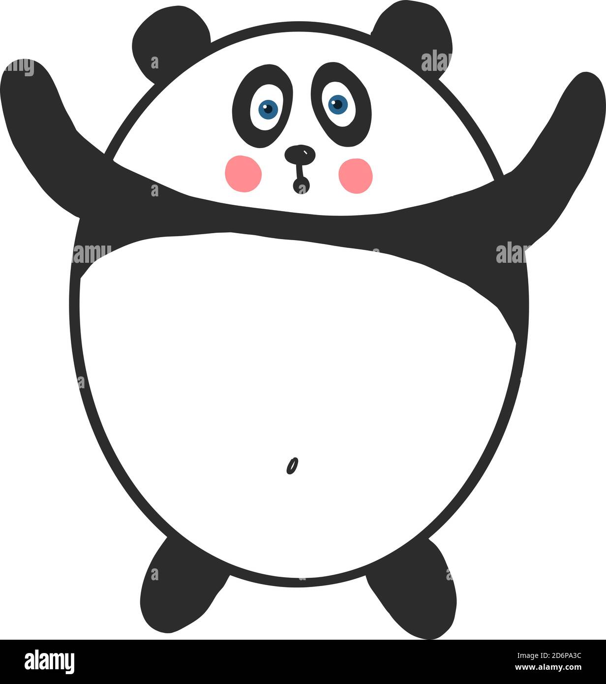 Fat Panda Illustration Vector On White Background Stock Vector Image Art Alamy