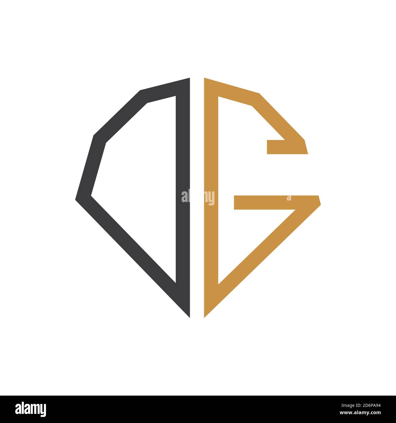 Initial letter go logo or og logo vector design template Stock Vector ...