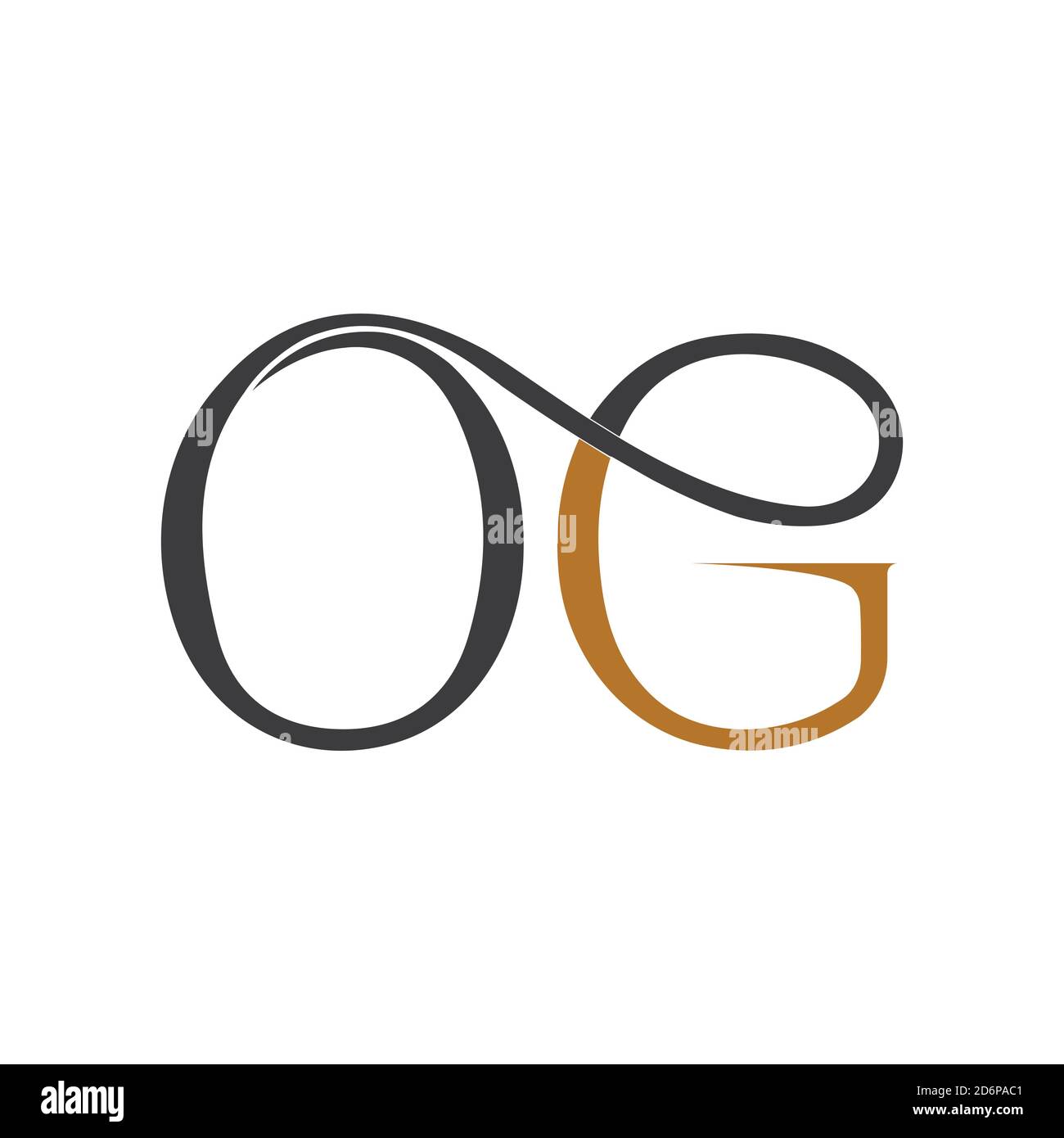 Initial letter go logo or og logo vector design template Stock Vector ...