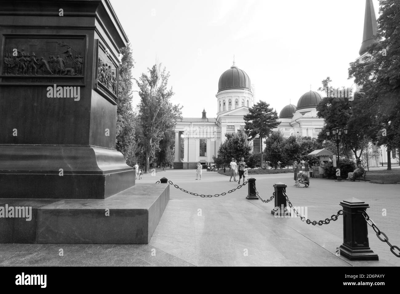Sabornaya Square Monochrome Odessa/UKRAINE Stock Photo