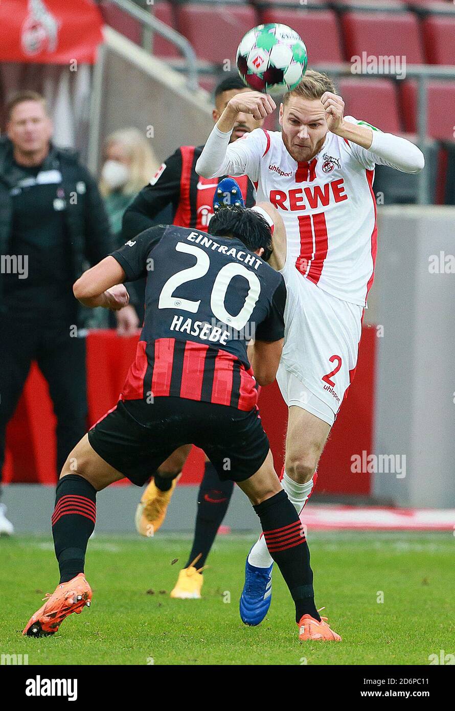 Cologne 19th Oct Benno Schmitz R Of Cologne Vies With Hasebe Makoto Of Frankfurt During A German Bundesliga Match Between Fc Cologne And Eintracht Frankfurt In Cologne Germany Oct 18