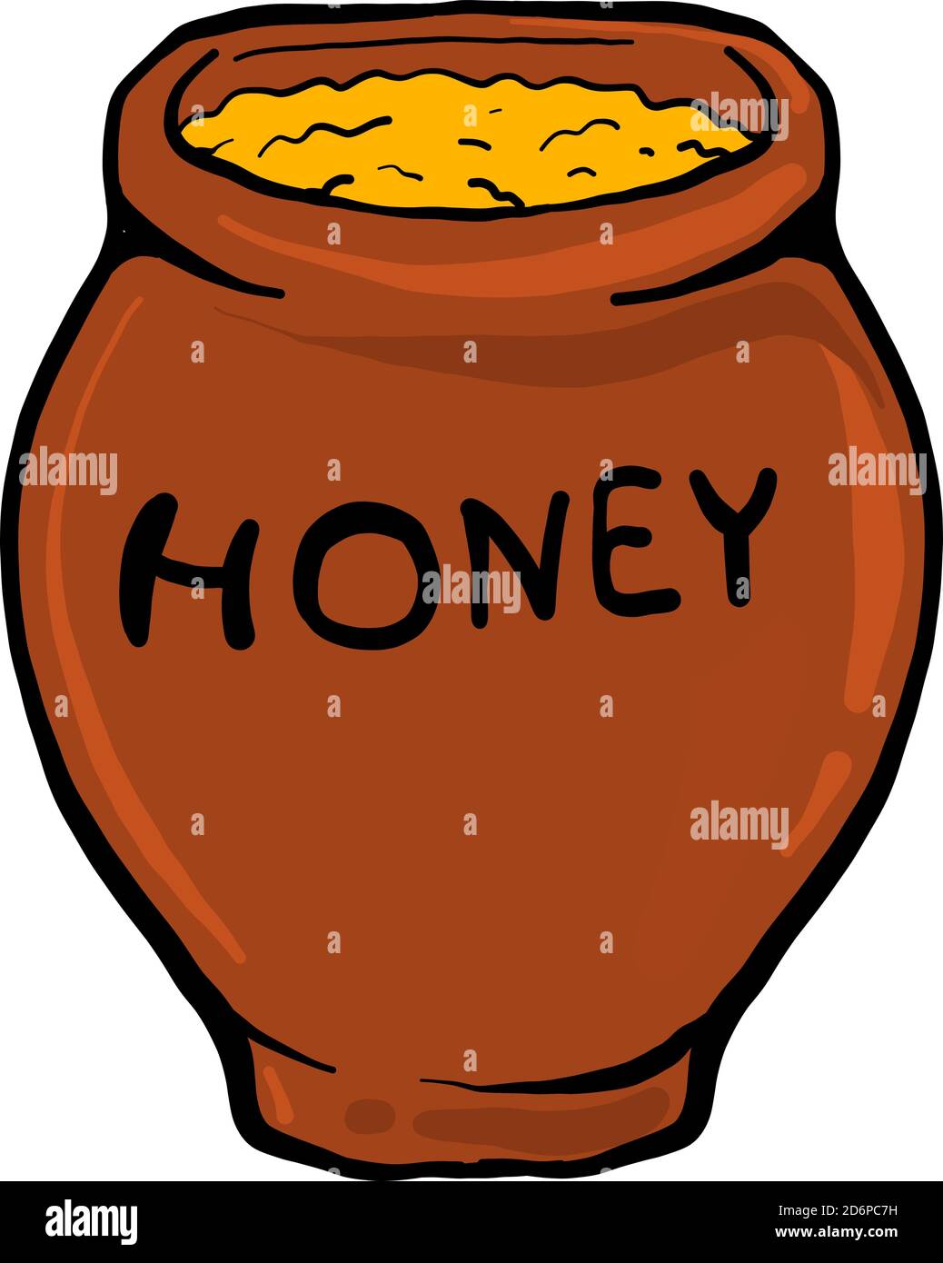 Pot of honey, illustration, vector on white background Stock Vector Image & Art Alamy