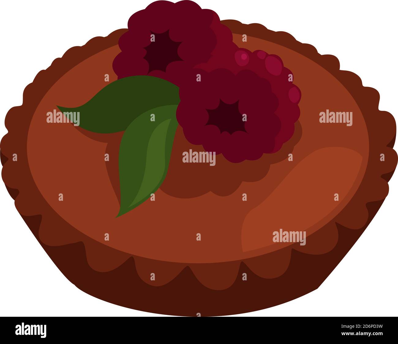 Sweet pie, illustration, vector on white background. Stock Vector