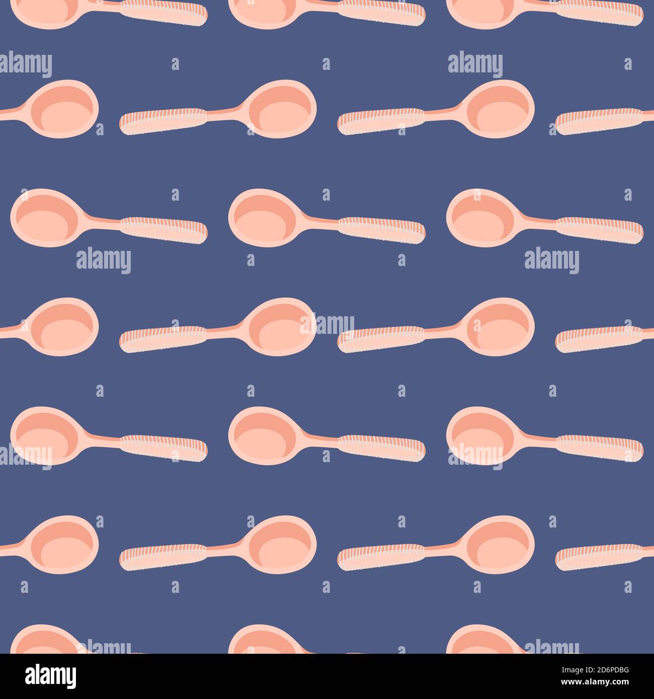 Porcelain spoons,seamless pattern on dark blue background Stock Vector ...