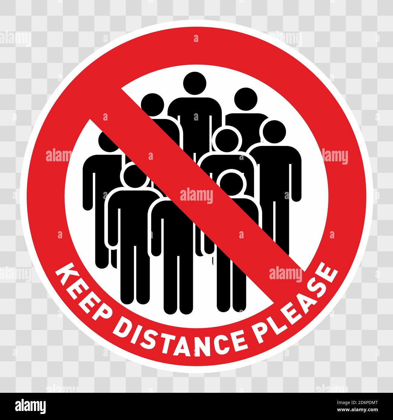 Keep Social Distance please Instruction Icon against the Spread of the ...