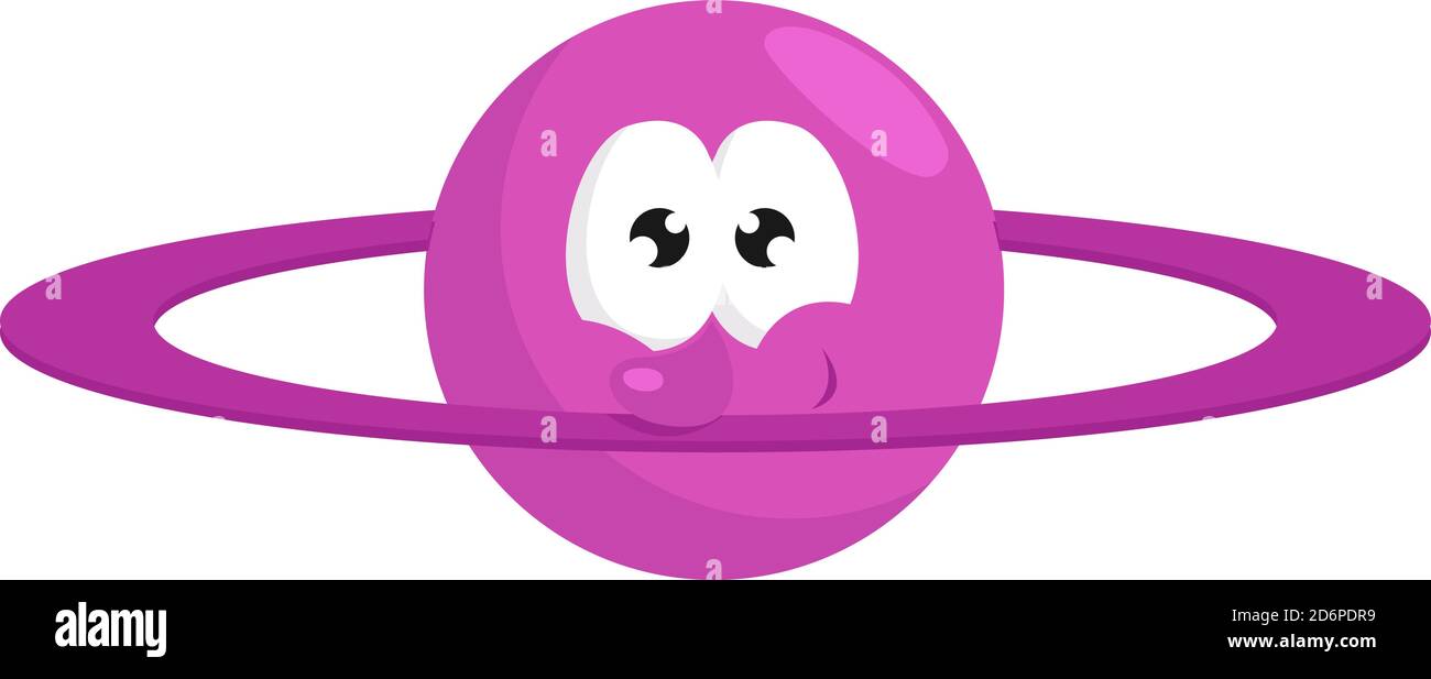 Purple saturn, illustration, vector on white background Stock Vector Image & Art Alamy