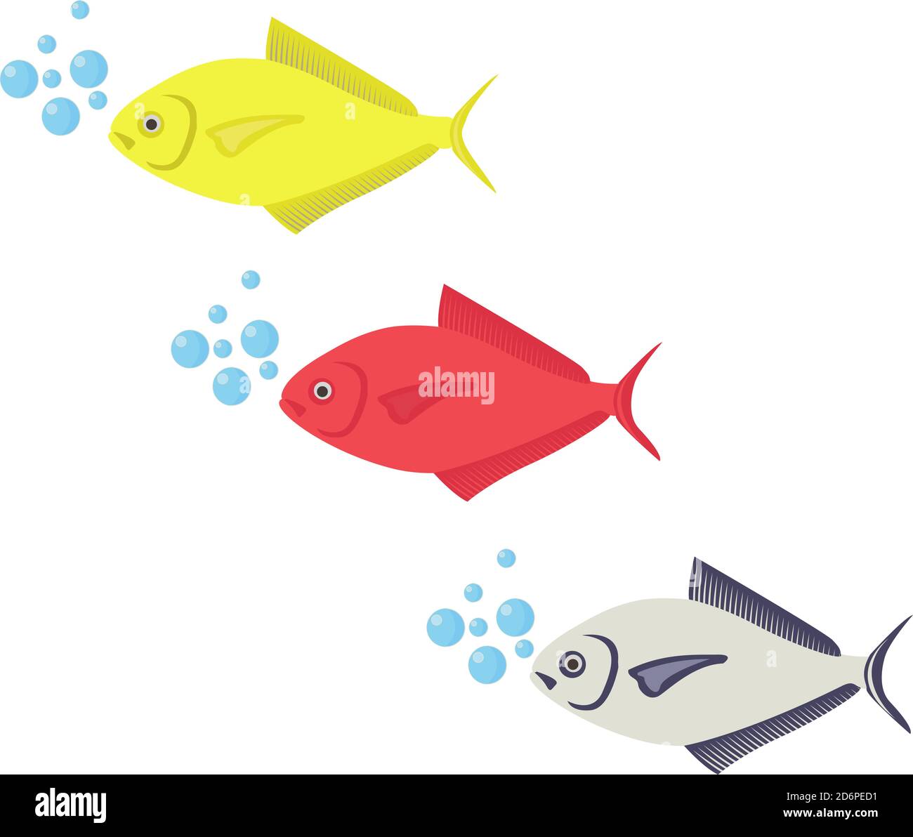 Small fish, illustration, vector on white background Stock Vector Image ...