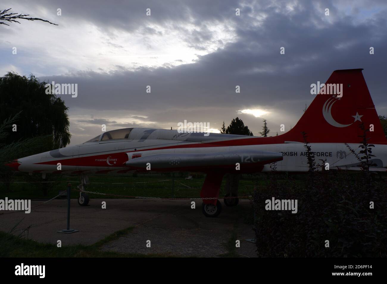 Plane of Turkish Air Force Air Acrobacy Team Stock Photo