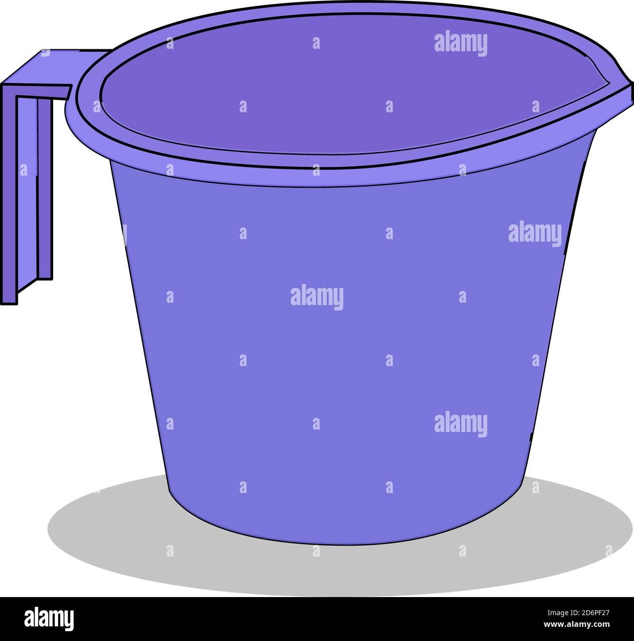Plastic mug, illustration, vector on white background Stock Vector
