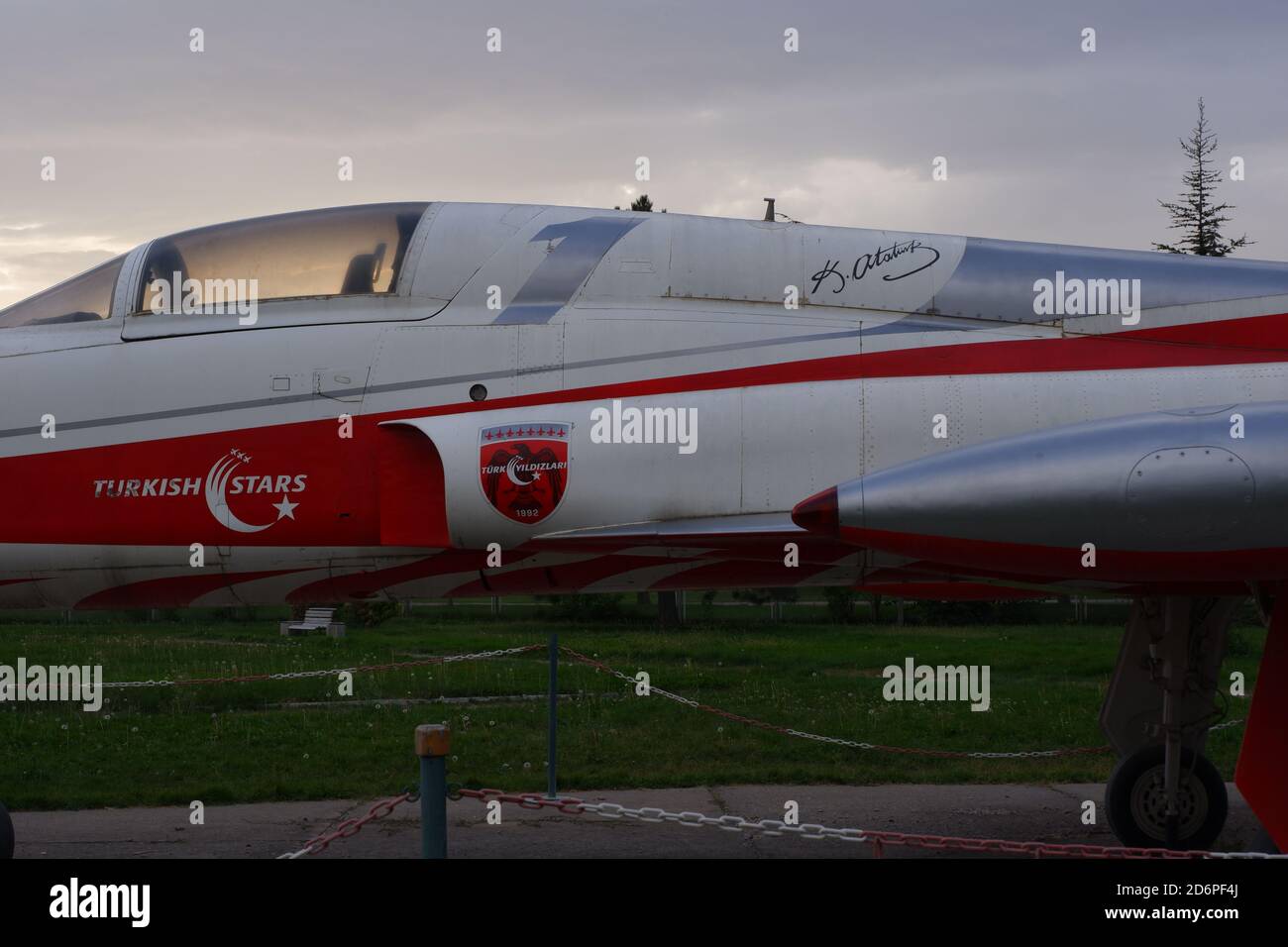 Plane of Turkish Air Force Air Acrobacy Team Stock Photo