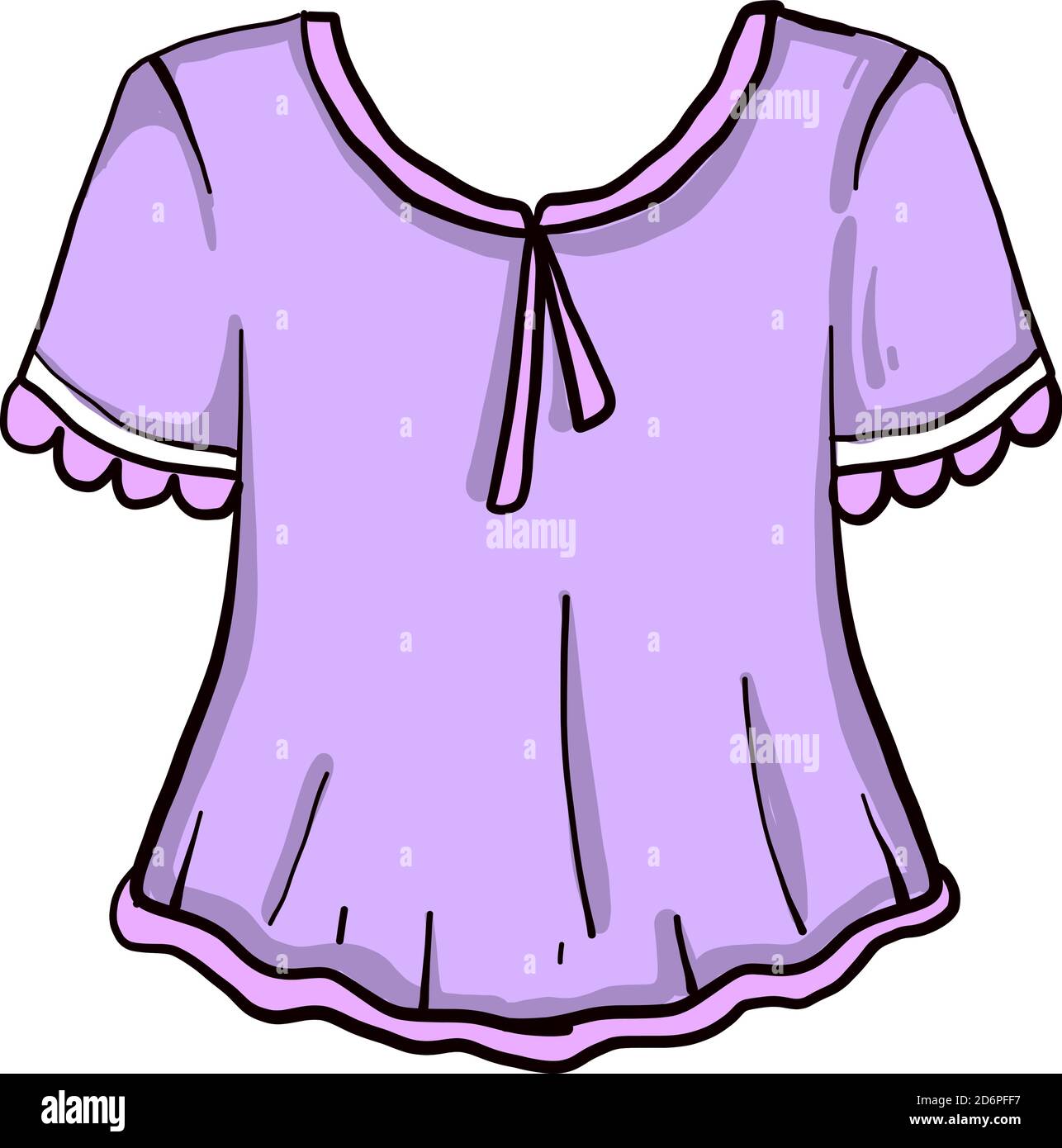 Violet blouse, illustration, vector on white background Stock Vector Image  & Art - Alamy