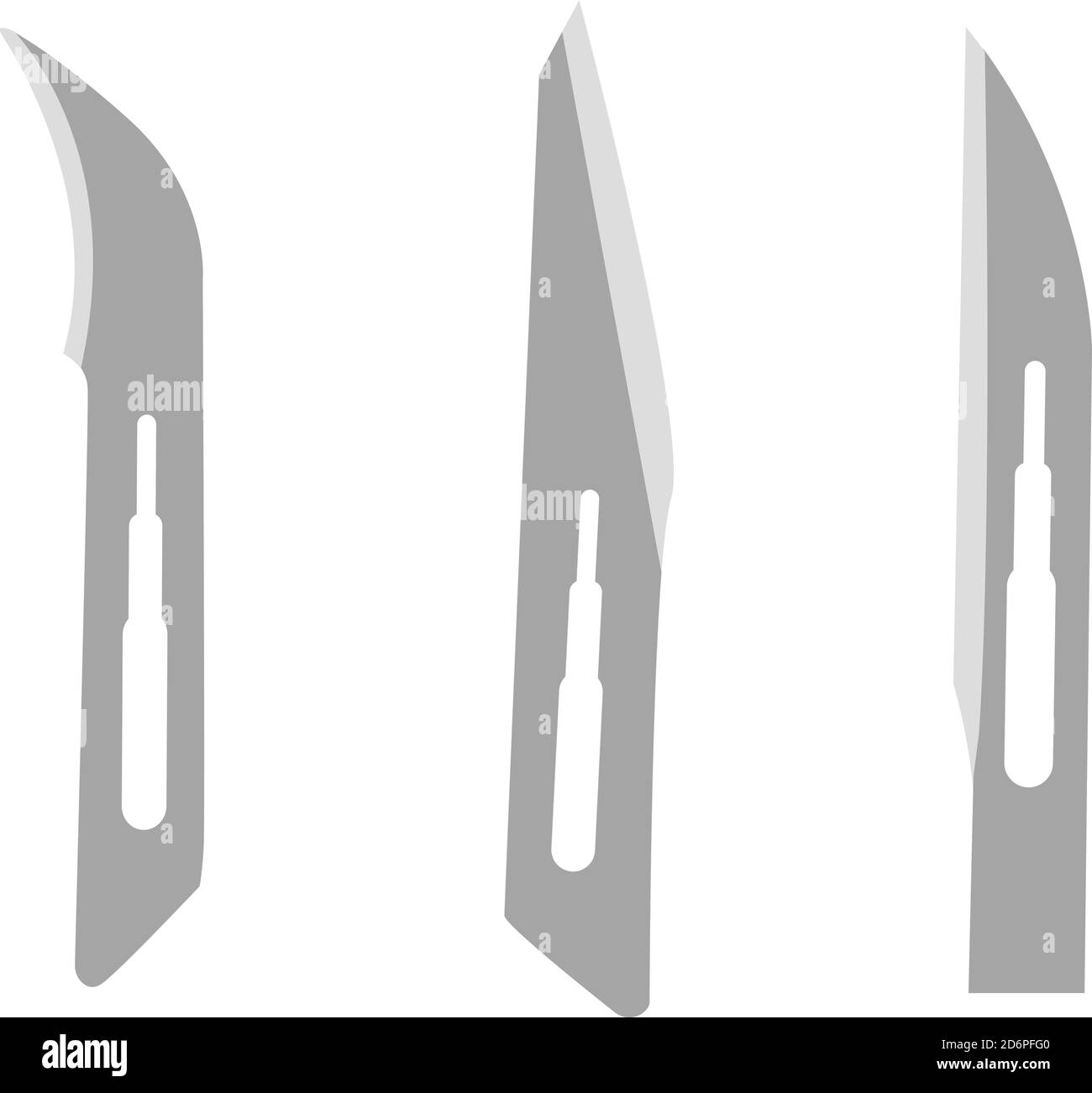 Medical blades, illustration, vector on white background Stock Vector