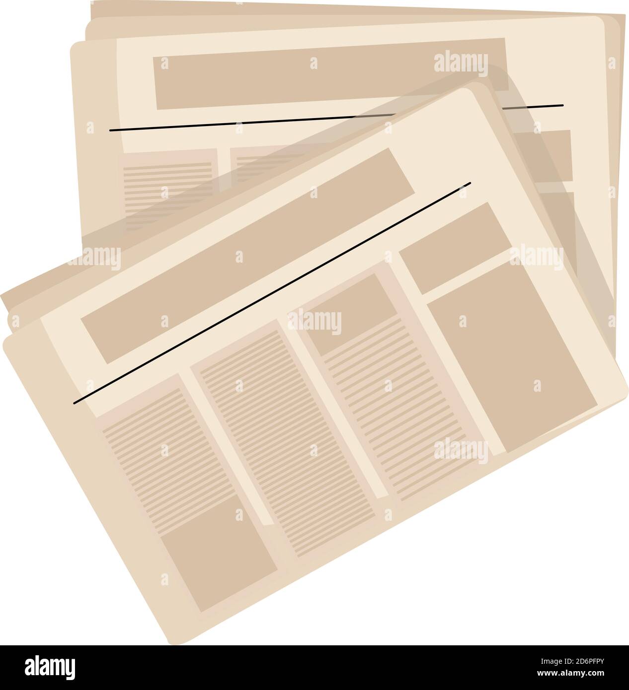 Old newspaper, illustration, vector on white background Stock Vector