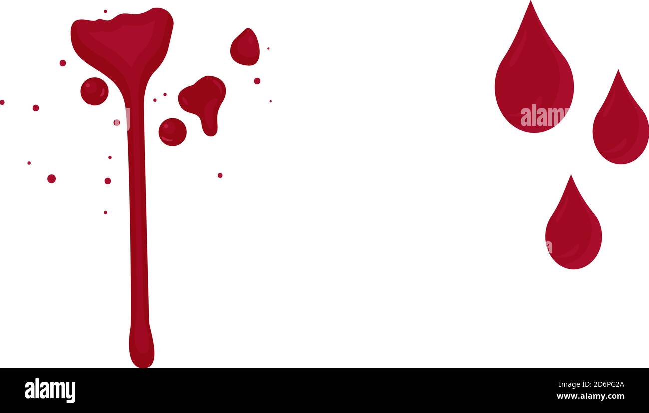 Blood drops,illustration, vector on white background Stock Vector Image