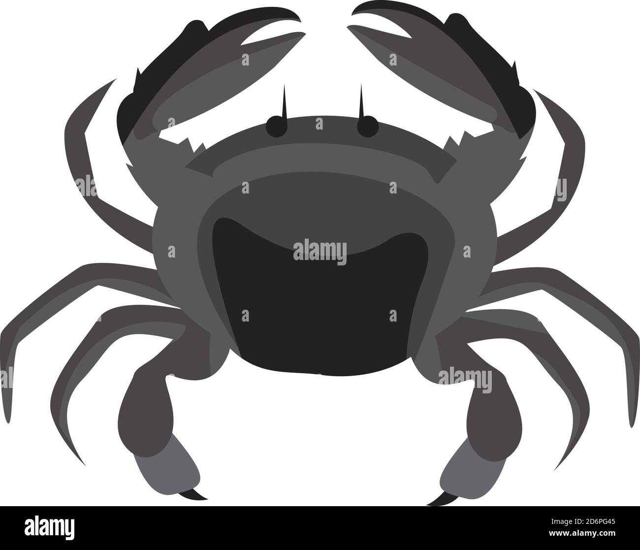 Black crab, illustration, vector on white background Stock Vector Image & Art Alamy
