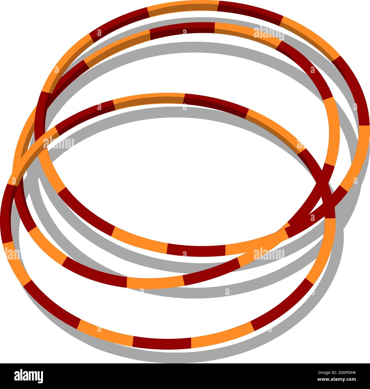 Hula hoops, illustration, vector on white background Stock Vector