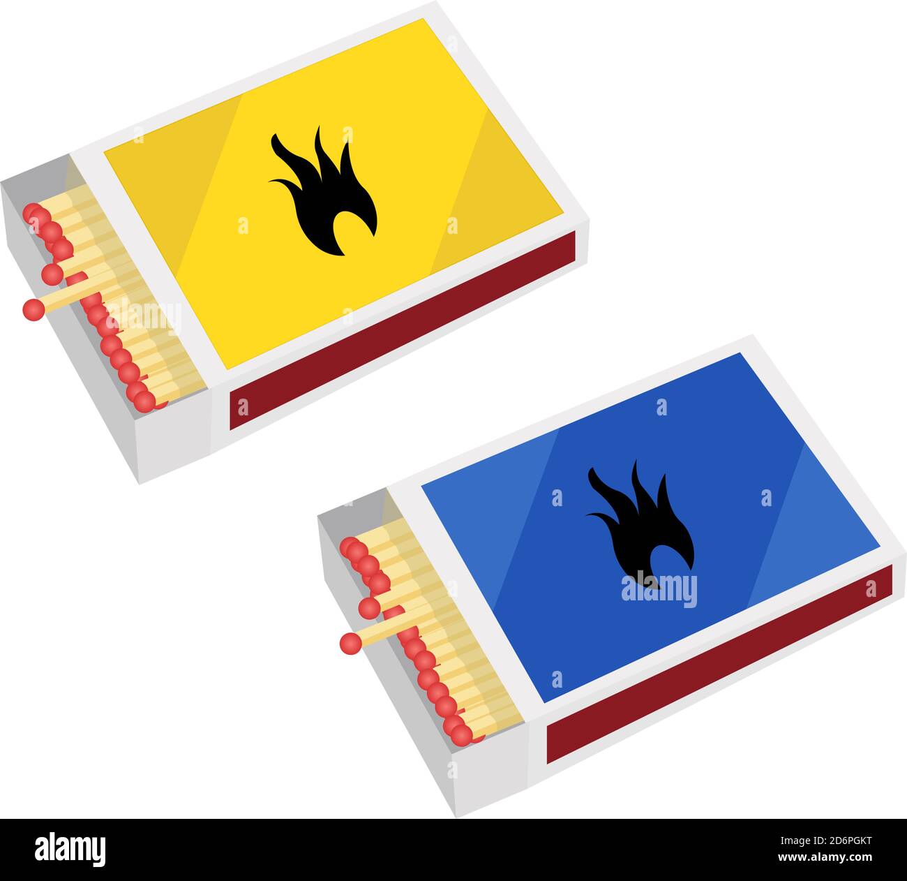 Match box, illustration, vector on white background Stock Vector Image