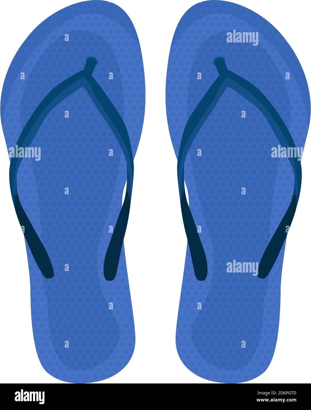 Blue flip flops ,illustration, vector on white background Stock Vector
