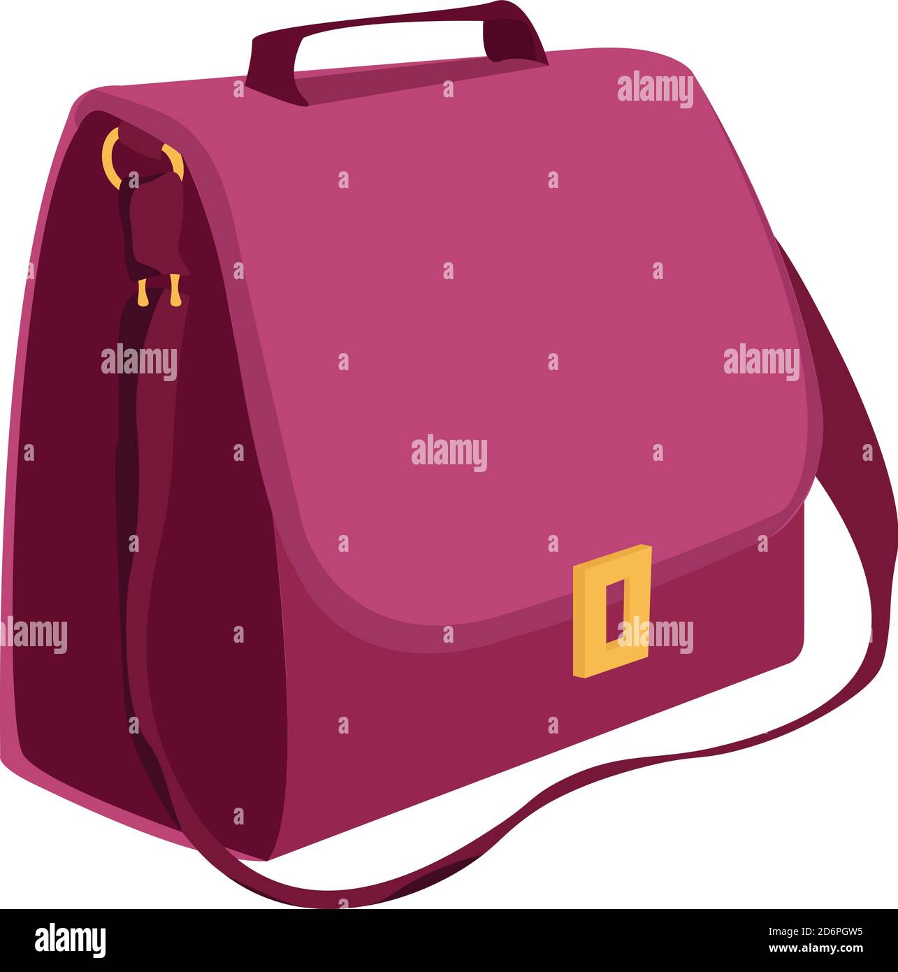 Violet purse, illustration, vector on white background Stock Vector