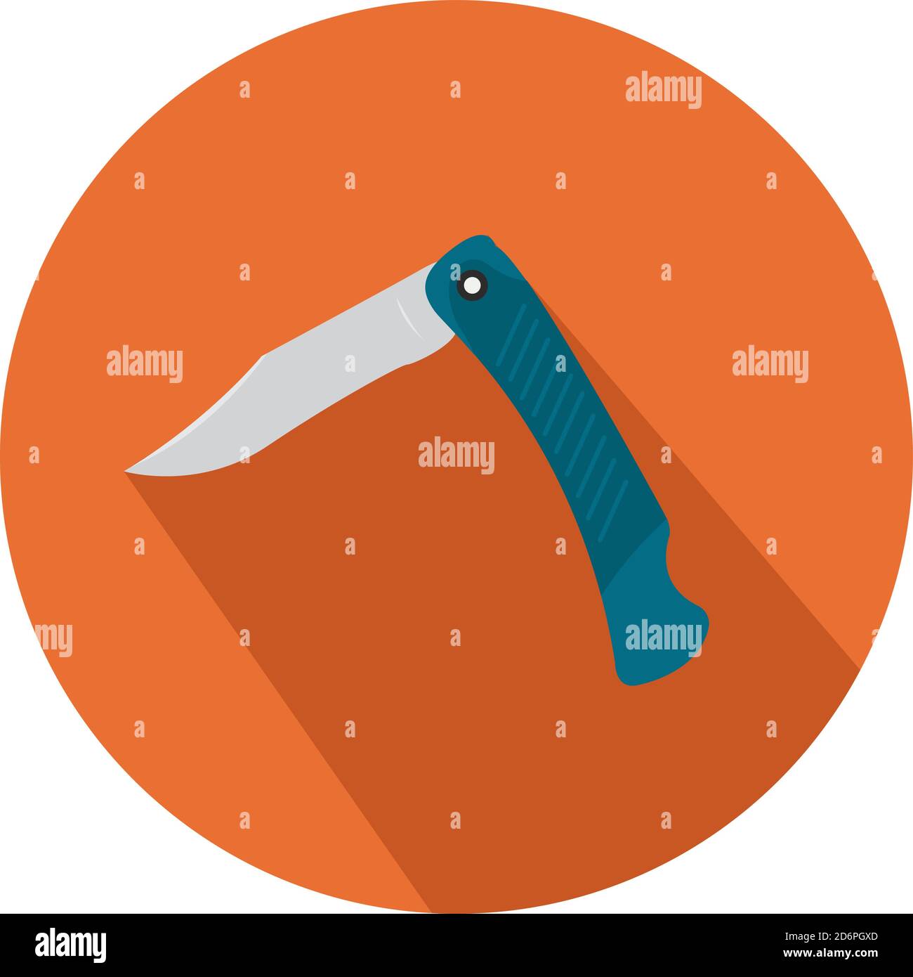 Pocket knife, illustration, vector on white background Stock Vector
