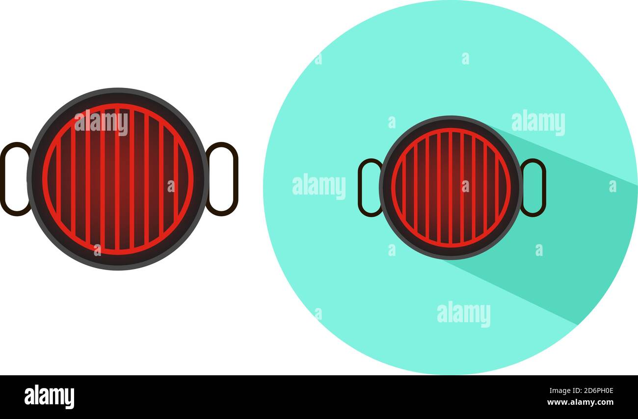 Small heater ,illustration, vector on white background. Stock Vector