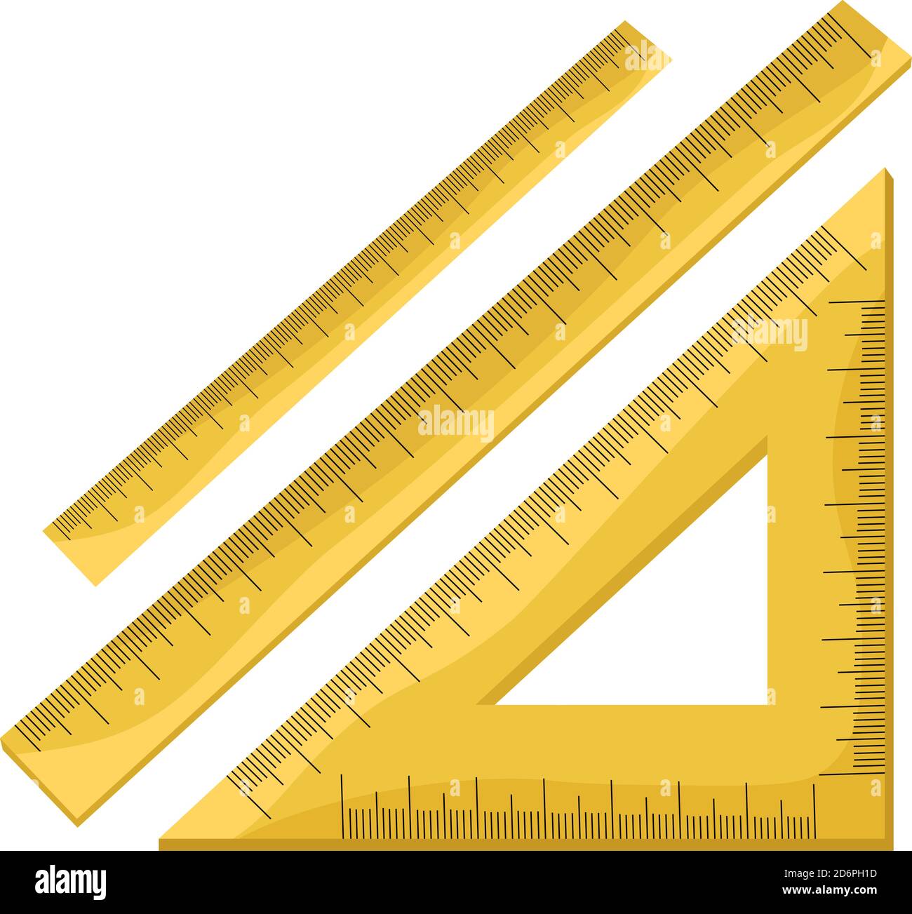 Yellow ruller, illustration, vector on white background Stock Vector Image  & Art - Alamy