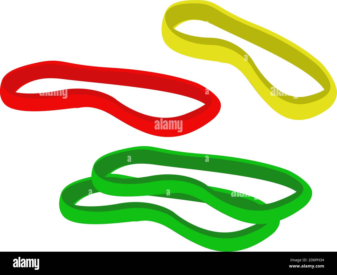 Yellow rubber bands Stock Vector Images Alamy